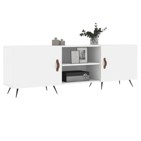 vidaXL Tv-meubel 150x30x50 cm bewerkt hout wit afbeelding3 - 1