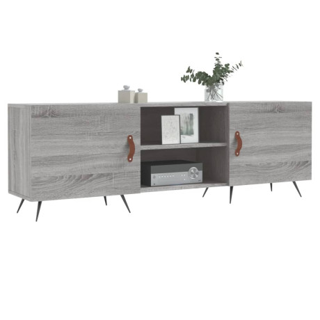 vidaXL Tv-meubel 150x30x50 cm bewerkt hout grijs sonoma eikenkleurig afbeelding3 - 1