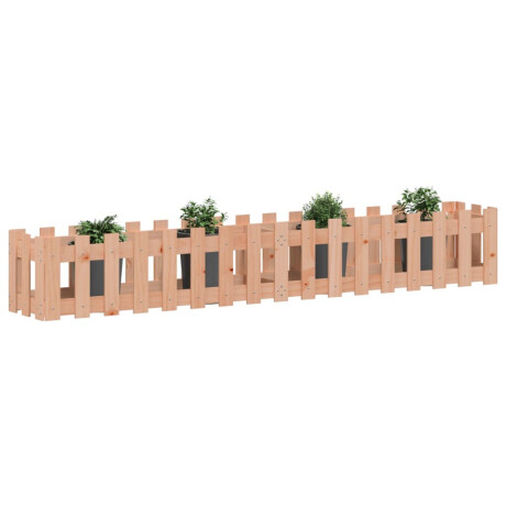 vidaXL Plantenbak verhoogd hekontwerp 200x30x30 cm massief douglashout afbeelding3 - 1