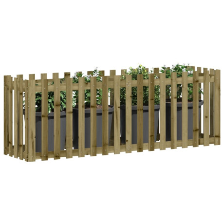 vidaXL Plantenbak verhoogd hekontwerp 200x50x70 cm geïmpregneerd hout afbeelding3 - 1