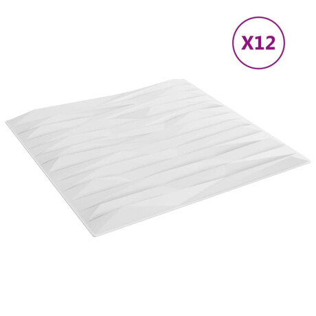 vidaXL 12 st Wandpanelen steen 3 m² 50x50 cm XPS wit afbeelding3 - 1
