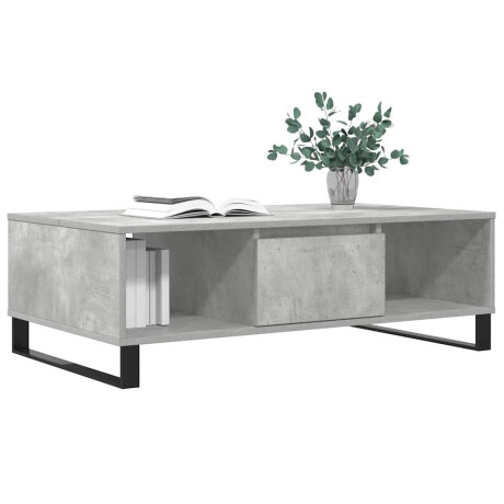 vidaXL Salontafel 104x60x35 cm bewerkt hout betongrijs afbeelding3 - 1