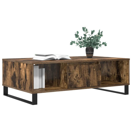 vidaXL Salontafel 104x60x35 cm bewerkt hout gerookt eikenkleurig afbeelding3 - 1