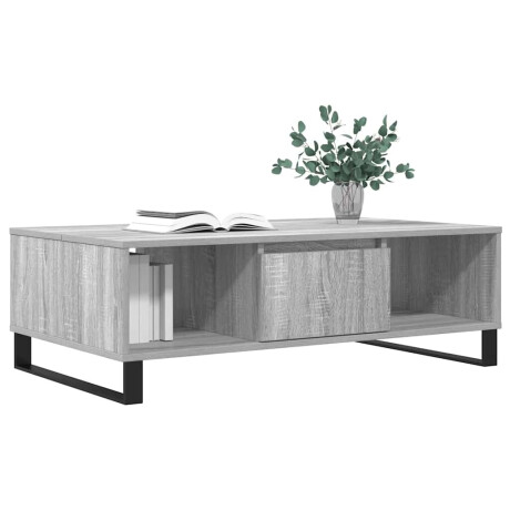 vidaXL Salontafel 104x60x35 cm bewerkt hout grijs sonoma afbeelding3 - 1