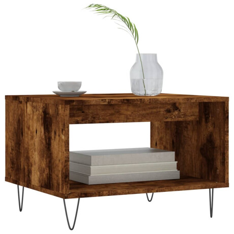 vidaXL Salontafel 60x50x40 cm bewerkt hout gerookt eikenkleurig afbeelding3 - 1