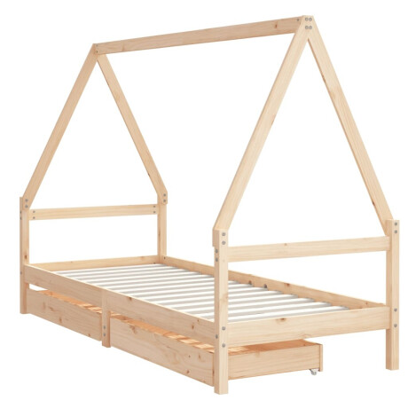 vidaXL Kinderbedframe 90x200 cm massief grenenhout afbeelding3 - 1