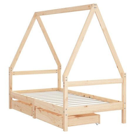 vidaXL Kinderbedframe met lades 80x160 cm massief grenenhout afbeelding3 - 1