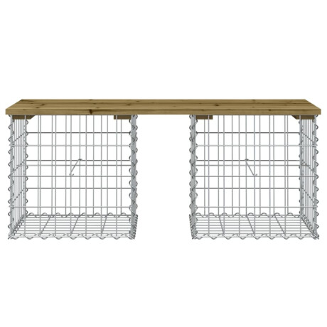 vidaXL Tuinbank schanskorfontwerp 103x44x42 cm geïmpregneerd hout afbeelding3 - 1