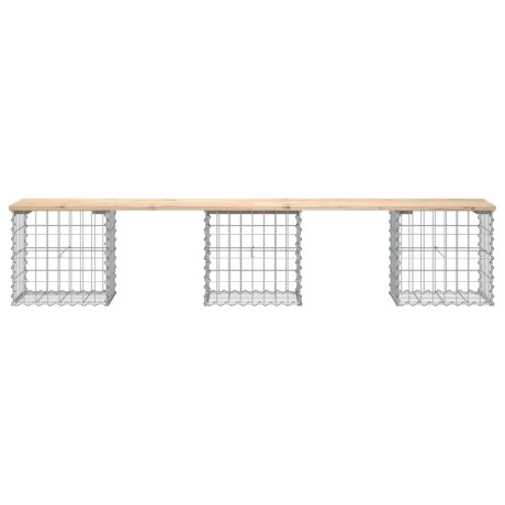 vidaXL Tuinbank Schanskorfontwerp 203x44x42 cm massief grenenhout afbeelding3 - 1