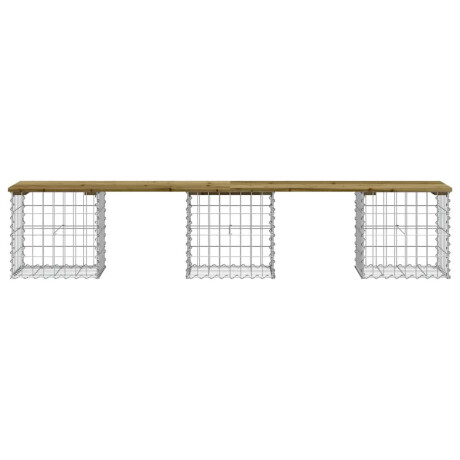vidaXL Tuinbank schanskorfontwerp 203x44x42 cm geïmpregneerd hout afbeelding3 - 1