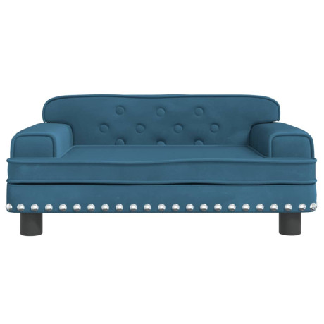 vidaXL Kinderbank 70x45x30 cm fluweel blauw afbeelding3 - 1