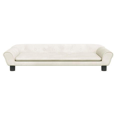 vidaXL Kinderbank 100x50x26 cm fluweel crèmekleurig afbeelding3 - 1