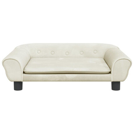 vidaXL Kinderbank 70x45x26 cm fluweel crèmekleurig afbeelding3 - 1