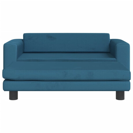 vidaXL Kinderbank met voetensteun 100x50x30 cm fluweel blauw afbeelding3 - 1
