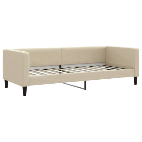 vidaXL Slaapbank met matras 80x200 cm stof crèmekleurig afbeelding3 - 1