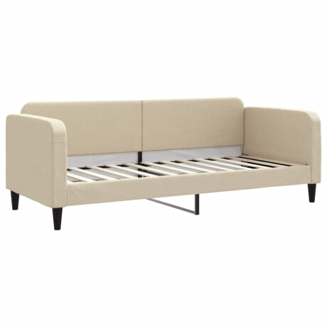 vidaXL Slaapbank met matras 80x200 cm stof crèmekleurig afbeelding3 - 1