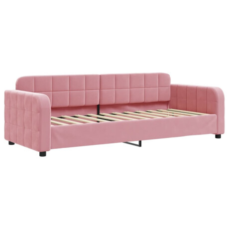 vidaXL Slaapbank met matras 80x200 cm fluweel roze afbeelding3 - 1