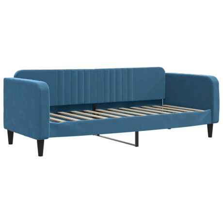 vidaXL Slaapbank met matras 80x200 cm fluweel blauw afbeelding3 - 1
