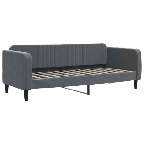 vidaXL Slaapbank met matras 80x200 cm fluweel donkergrijs afbeelding3 - 1