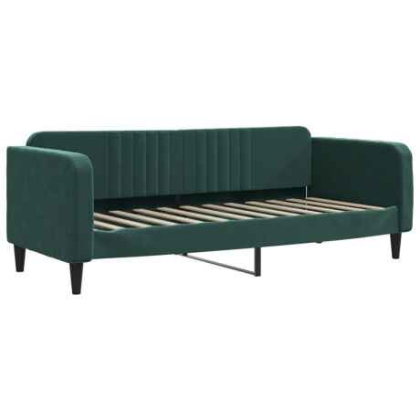 vidaXL Slaapbank met matras 80x200 cm fluweel donkergroen afbeelding3 - 1