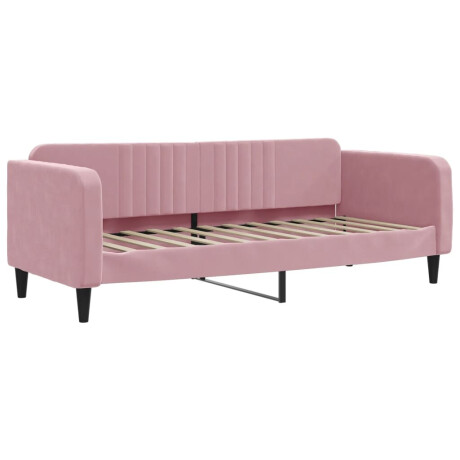 vidaXL Slaapbank met matras 80x200 cm fluweel roze afbeelding3 - 1