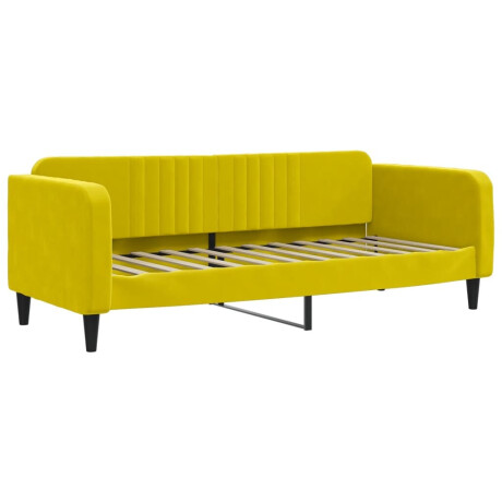 vidaXL Slaapbank met matras 80x200 cm fluweel geel afbeelding3 - 1