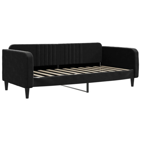 vidaXL Slaapbank met matras 90x190 cm fluweel zwart afbeelding3 - 1