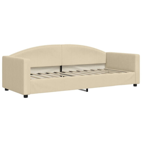 vidaXL Slaapbank met matras 80x200 cm stof crèmekleurig afbeelding3 - 1