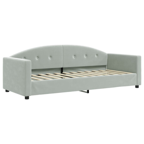 vidaXL Slaapbank met matras 80x200 cm fluweel lichtgrijs afbeelding3 - 1