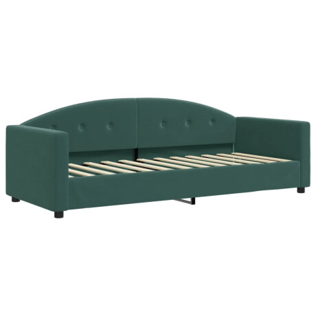 vidaXL Slaapbank met matras 80x200 cm fluweel donkergroen afbeelding3 - 1