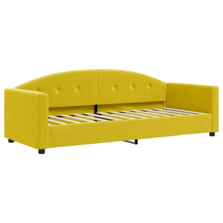 vidaXL Slaapbank met matras 80x200 cm fluweel geel afbeelding3 - 1