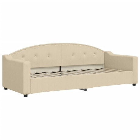 vidaXL Slaapbank met matras 80x200 cm stof crèmekleurig afbeelding3 - 1