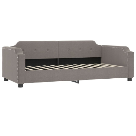 vidaXL Slaapbank met matras 100x200 cm stof taupe afbeelding3 - 1