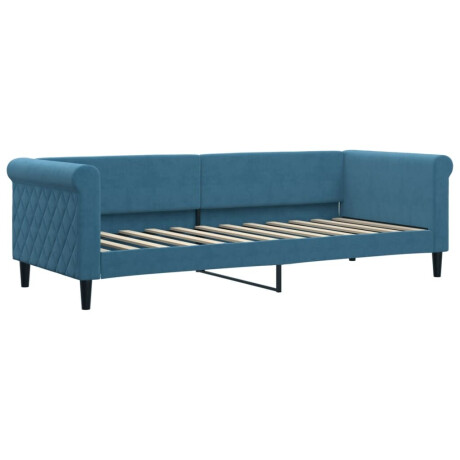 vidaXL Slaapbank met matras 80x200 cm fluweel blauw afbeelding3 - 1