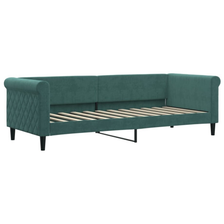 vidaXL Slaapbank met matras 80x200 cm fluweel donkergroen afbeelding3 - 1
