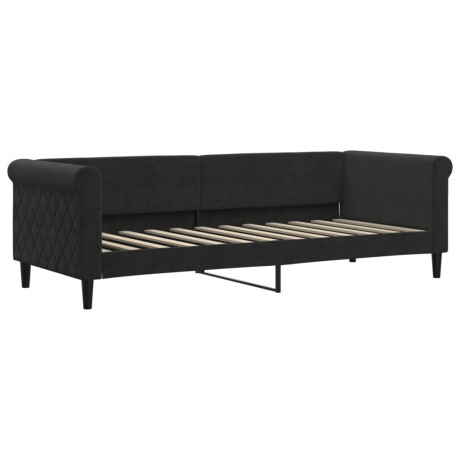 vidaXL Slaapbank met matras 80x200 cm fluweel zwart afbeelding3 - 1