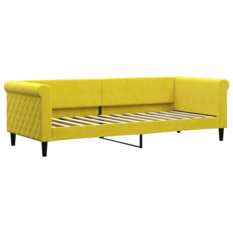 vidaXL Slaapbank met matras 80x200 cm fluweel geel afbeelding3 - 1