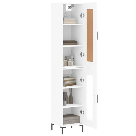 vidaXL Hoge kast 34,5x34x180 cm bewerkt hout wit afbeelding3 - 1
