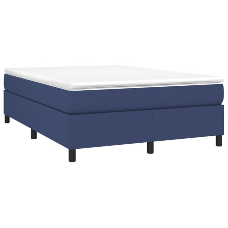 vidaXL Boxspring met matras stof blauw 140x190 cm afbeelding3 - 1