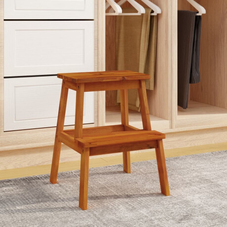 vidaXL Kruk 2-staps 40x38x50 cm massief acaciahout afbeelding3 - 1