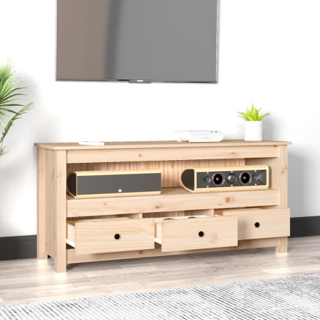 vidaXL Tv-meubel 114x35x52 cm massief grenenhout afbeelding3 - 1