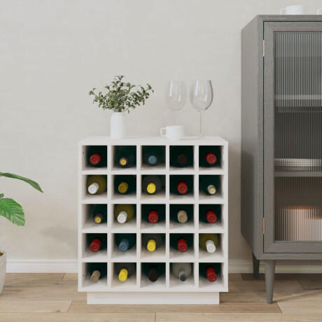 vidaXL Wijnkast 55,5x34x61 cm massief grenenhout wit afbeelding3 - 1