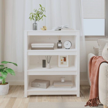 vidaXL Boekenkast 80x35x97 cm massief grenenhout wit afbeelding3 - 1