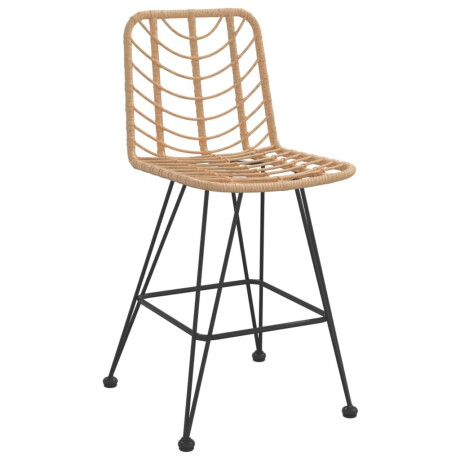 vidaXL Barkrukken 2 st 45x56x103,5 cm PE-ratten en staal afbeelding3 - 1