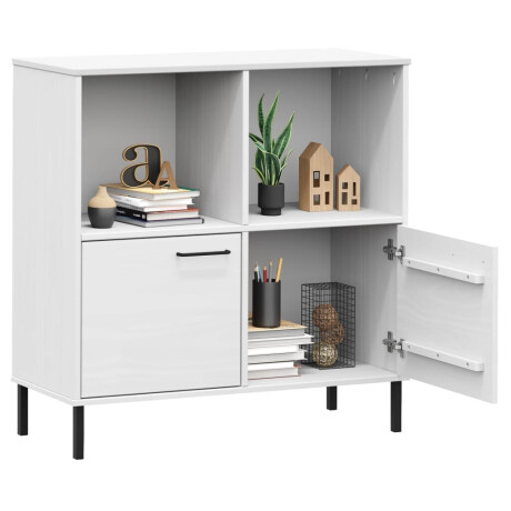 vidaXL Boekenkast met metalen poten OSLO 90x35x90,5 cm hout wit afbeelding3 - 1