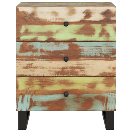vidaXL Nachtkastje 50x33x62 cm massief gerecycled hout en bewerkt hout afbeelding3 - 1