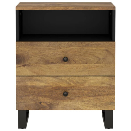 vidaXL Nachtkastje 50x33x62 cm massief mangohout en bewerkt hout afbeelding3 - 1