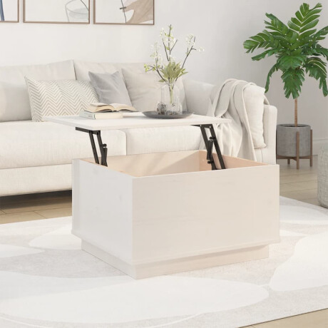 vidaXL Salontafel 60x50x35 cm massief grenenhout wit afbeelding3 - 1