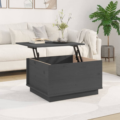 vidaXL Salontafel 60x50x35 cm massief grenenhout grijs afbeelding3 - 1