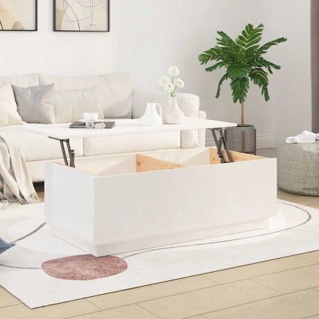 vidaXL Salontafel 100x50x35 cm massief grenenhout wit afbeelding3 - 1